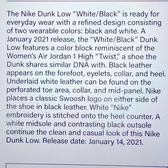 100% Authentic Nike Dunk Low WMNS Panda - Black/White - Picture 3 of 12